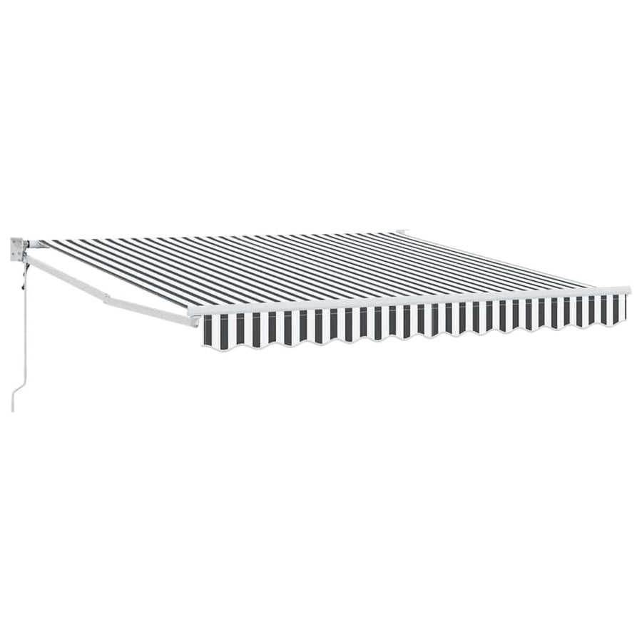 Luifel Uittrekbaar 3X2,5 M Stof En Aluminium Antraciet En Wit 3 x 2.5 m
