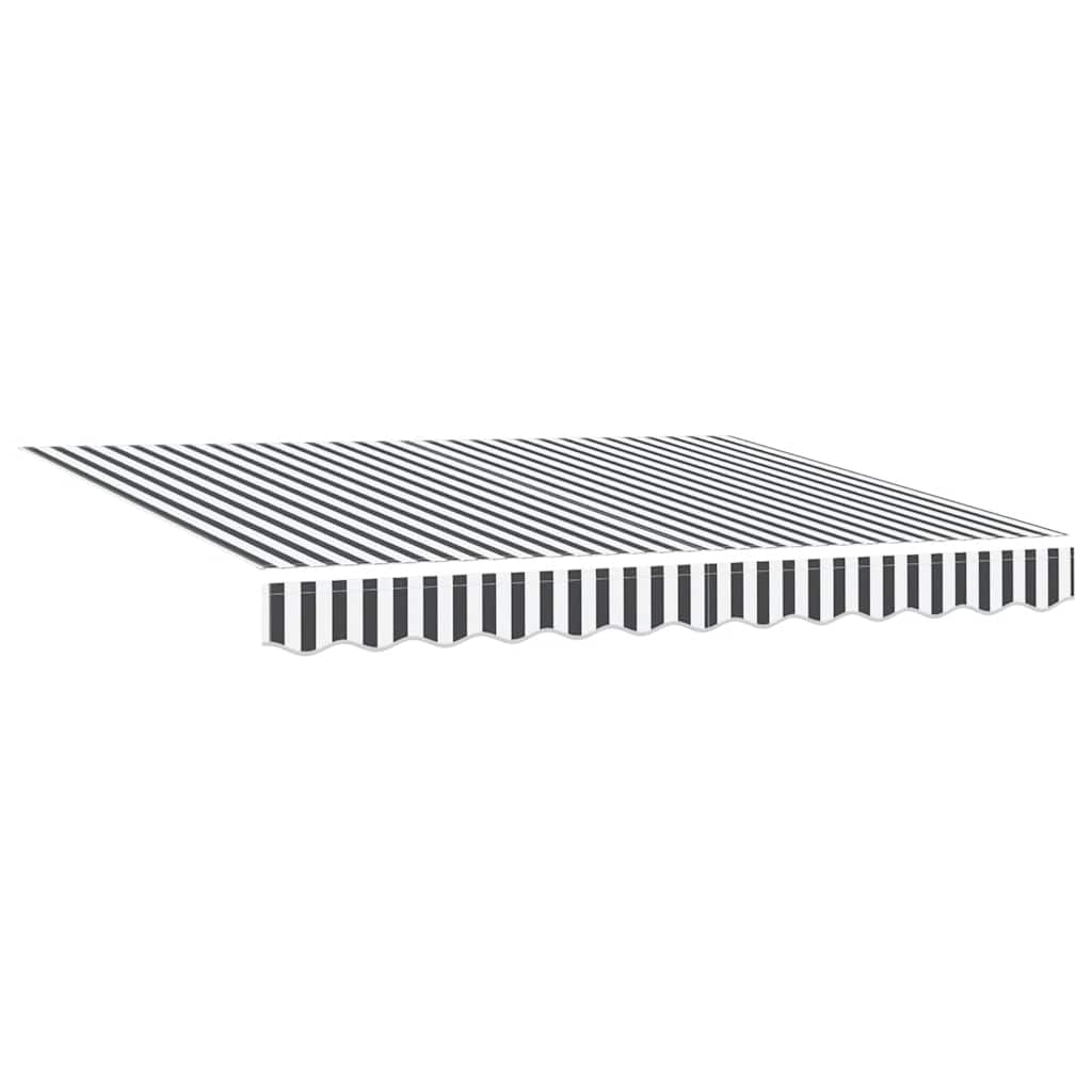Luifel Uittrekbaar 3X2,5 M Stof En Aluminium Antraciet En Wit 3 x 2.5 m