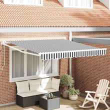 Luifel Uittrekbaar 3X2,5 M Stof En Aluminium Antraciet En Wit 3 x 2.5 m