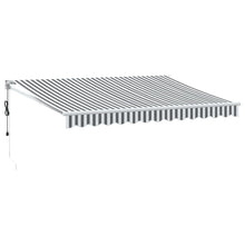 Luifel uittrekbaar 3,5x2,5 m stof en aluminium antraciet en wit