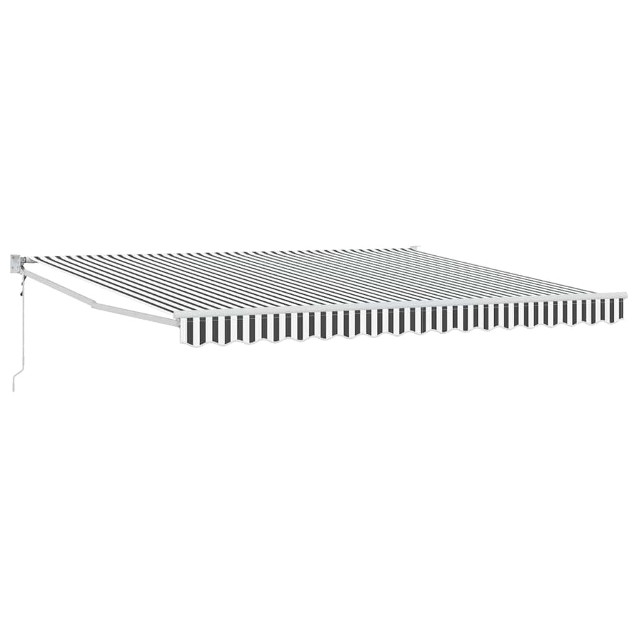 Luifel Uittrekbaar Stof En Aluminium Antraciet En Wit Anthracite And White (White Frame) 4 x 3 m