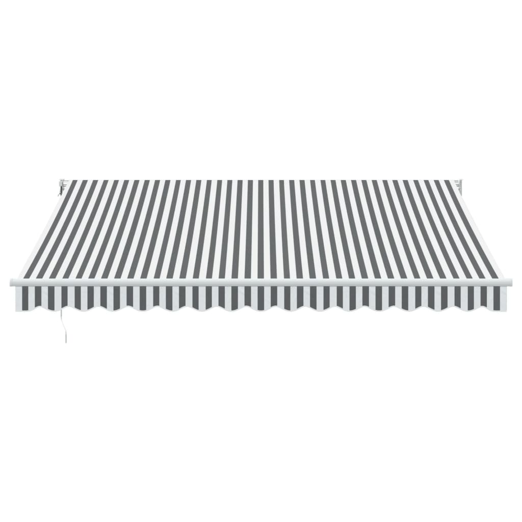 Luifel Uittrekbaar Stof En Aluminium Antraciet En Wit Anthracite And White (White Frame) 4 x 3 m