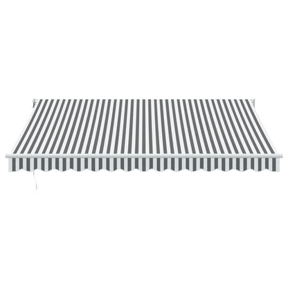Luifel Uittrekbaar Stof En Aluminium Antraciet En Wit Anthracite And White (White Frame) 4 x 3 m