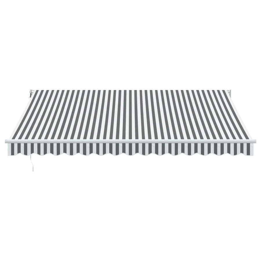 Luifel Uittrekbaar Stof En Aluminium Antraciet En Wit Anthracite And White (White Frame) 4 x 3 m
