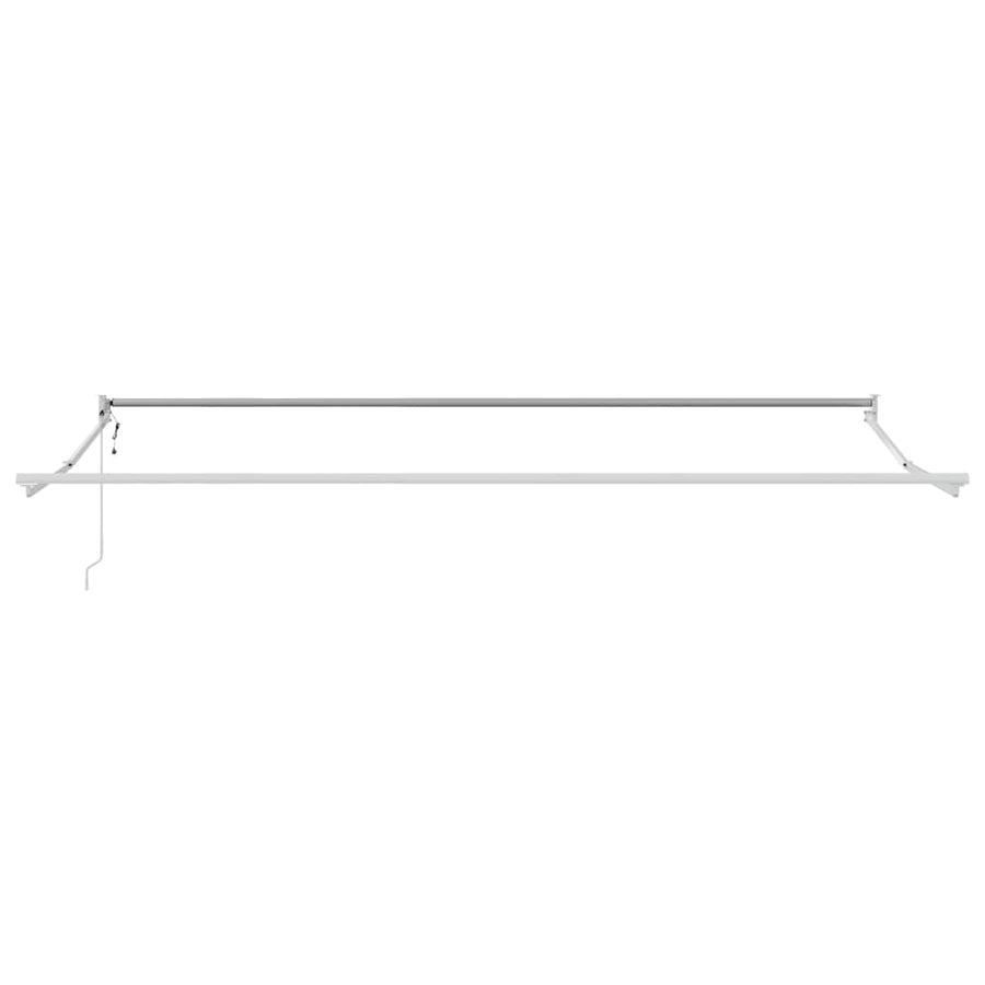 Luifel Uittrekbaar Stof En Aluminium Antraciet En Wit Anthracite And White (White Frame) 4 x 3 m