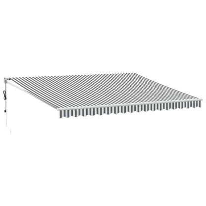 Luifel Uittrekbaar 4,5X3 M Stof En Aluminium Antraciet En Wit Anthracite And White (White Frame) 4.5 x 3 m