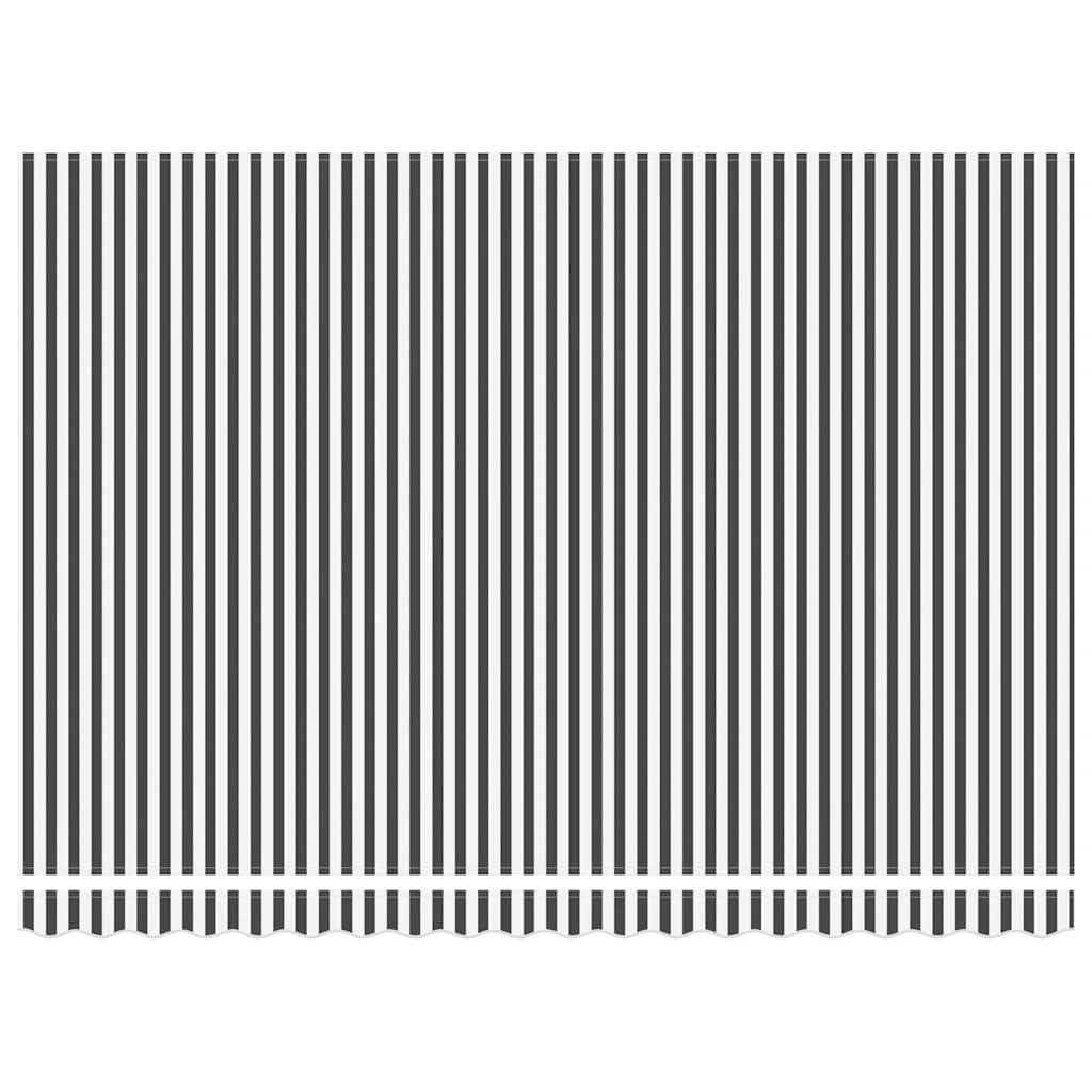 Luifel Uittrekbaar 4,5X3 M Stof En Aluminium Antraciet En Wit Anthracite And White (White Frame) 4.5 x 3 m