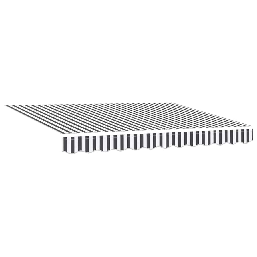 Luifel Uittrekbaar 3X2,5 M Stof En Aluminium En Antraciet En Wit (Lijst Antraciet) 3 x 2.5 m