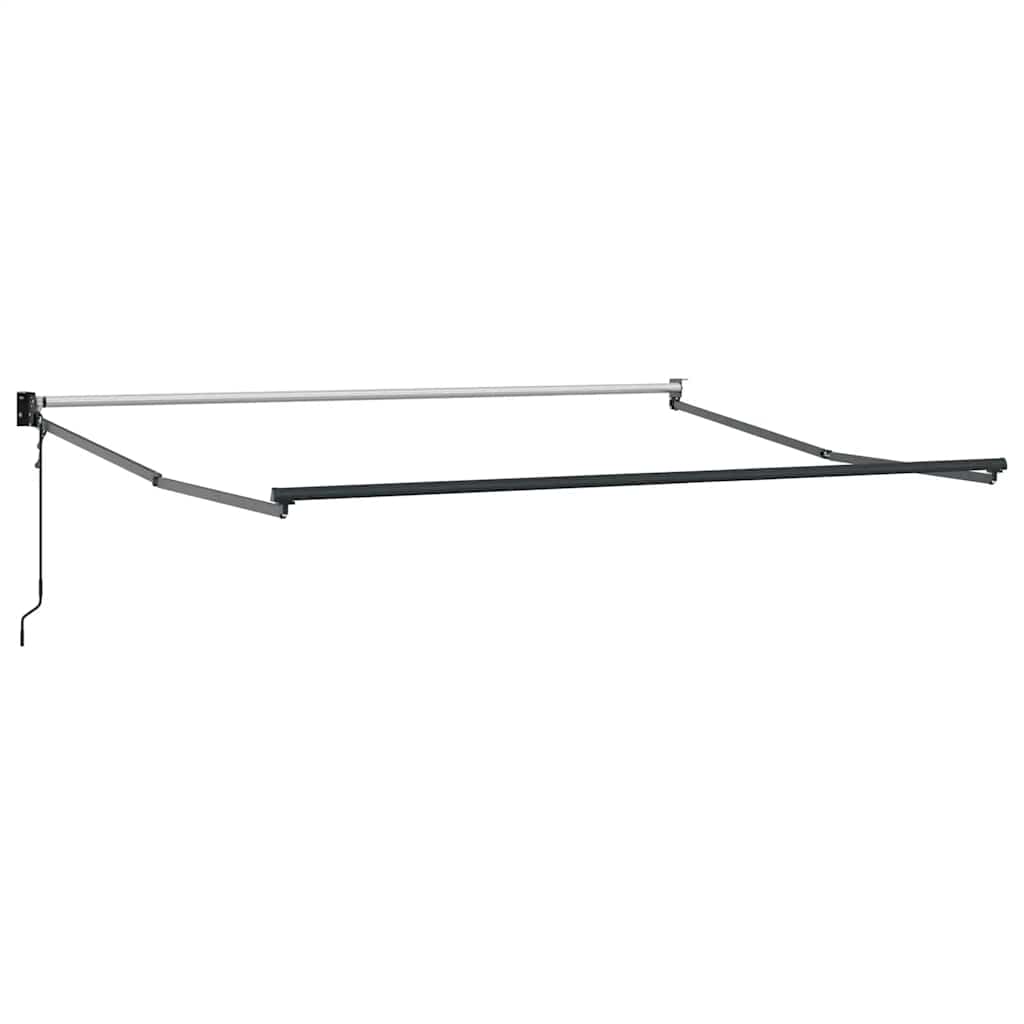 Luifel Uittrekbaar 3X2,5 M Stof En Aluminium En Antraciet En Wit (Lijst Antraciet) 3 x 2.5 m