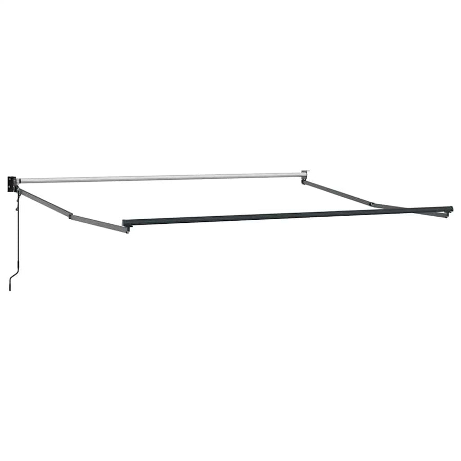 Luifel Uittrekbaar 3X2,5 M Stof En Aluminium En Antraciet En Wit (Lijst Antraciet) 3 x 2.5 m
