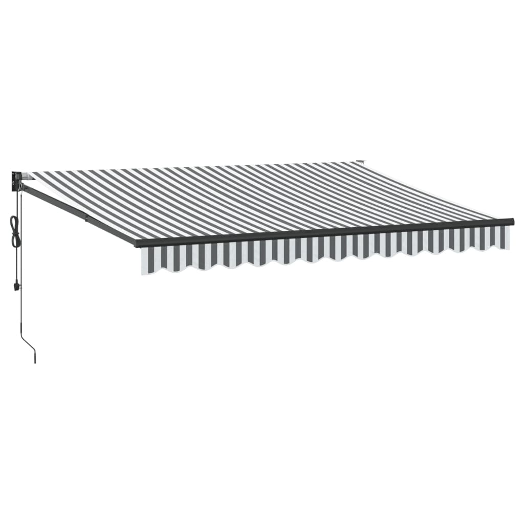 Luifel Uittrekbaar 3,5X2,5 M Stof En Aluminium En Wit 3.5 x 2.5 m Antraciet en zwart