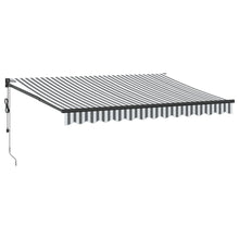 Luifel Uittrekbaar 3,5X2,5 M Stof En Aluminium En Wit 3.5 x 2.5 m Antraciet en zwart