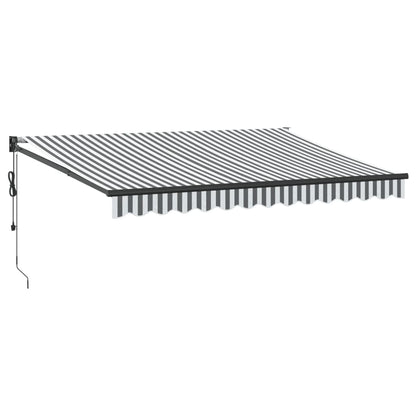Luifel Uittrekbaar 3,5X2,5 M Stof En Aluminium En Wit 3.5 x 2.5 m Antraciet en zwart