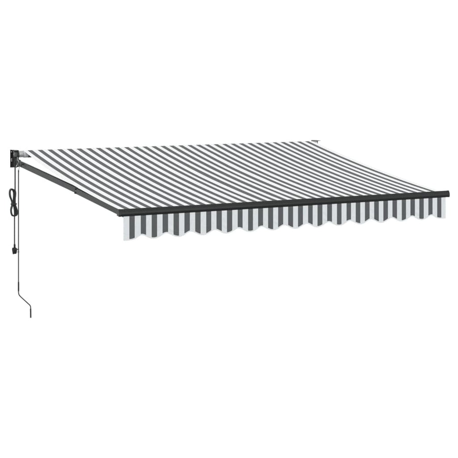 Luifel Uittrekbaar 3,5X2,5 M Stof En Aluminium En Wit 3.5 x 2.5 m Antraciet en zwart