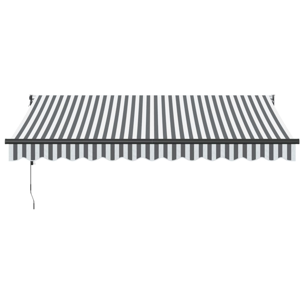 Luifel Uittrekbaar 3,5X2,5 M Stof En Aluminium En Wit 3.5 x 2.5 m Antraciet en zwart