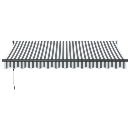 Luifel Uittrekbaar 3,5X2,5 M Stof En Aluminium En Wit 3.5 x 2.5 m Antraciet en zwart