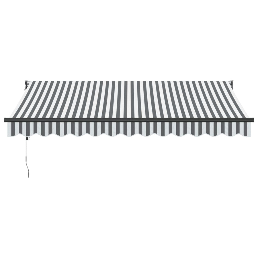 Luifel Uittrekbaar 3,5X2,5 M Stof En Aluminium En Wit 3.5 x 2.5 m Antraciet en zwart