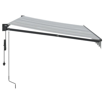 Luifel Uittrekbaar 3,5X2,5 M Stof En Aluminium En Wit 3.5 x 2.5 m Antraciet en zwart