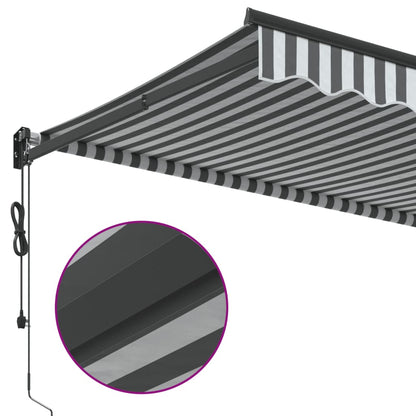 Luifel Uittrekbaar 3,5X2,5 M Stof En Aluminium En Wit 3.5 x 2.5 m Antraciet en zwart