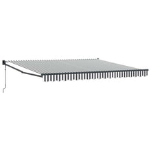 Luifel Uittrekbaar Stof En Aluminium En Antraciet En Wit (Lijst Antraciet) 4 x 3 m