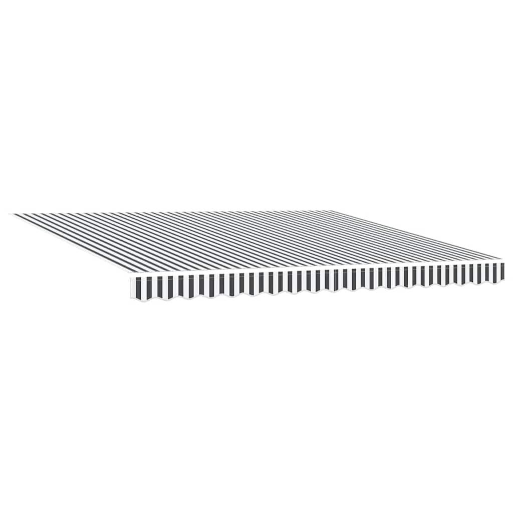Luifel Uittrekbaar Stof En Aluminium En Antraciet En Wit (Lijst Antraciet) 4 x 3 m