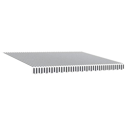 Luifel Uittrekbaar Stof En Aluminium En Antraciet En Wit (Lijst Antraciet) 4 x 3 m
