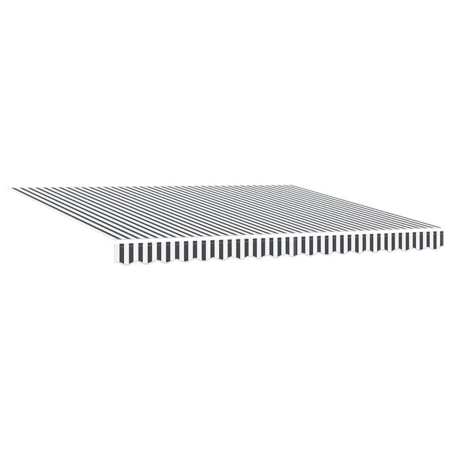 Luifel Uittrekbaar Stof En Aluminium En Antraciet En Wit (Lijst Antraciet) 4 x 3 m
