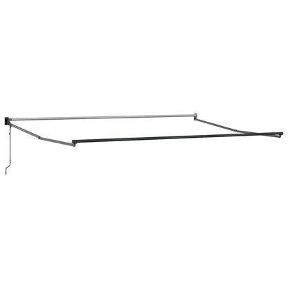 Luifel Uittrekbaar Stof En Aluminium En Antraciet En Wit (Lijst Antraciet) 4 x 3 m