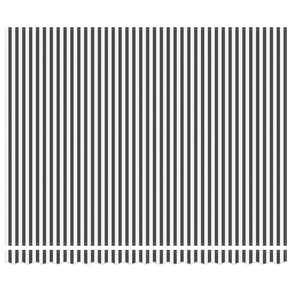 Luifel Uittrekbaar Stof En Aluminium En Antraciet En Wit (Lijst Antraciet) 4 x 3 m