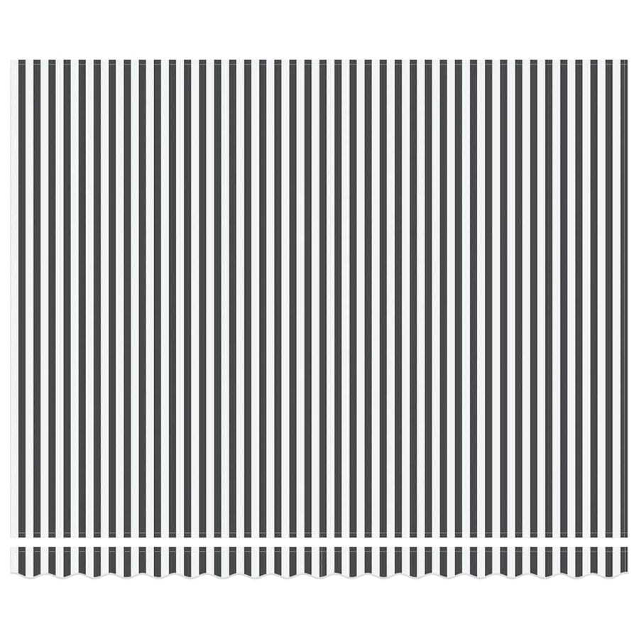 Luifel Uittrekbaar Stof En Aluminium En Antraciet En Wit (Lijst Antraciet) 4 x 3 m