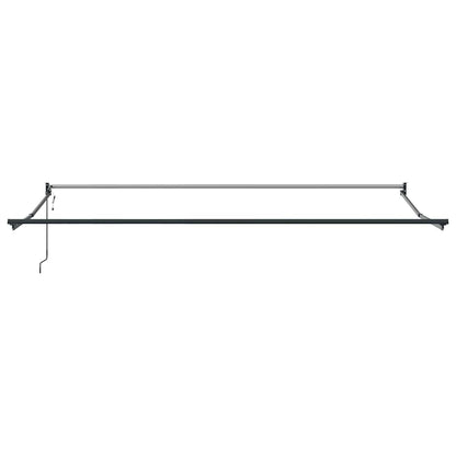 Luifel Uittrekbaar Stof En Aluminium En Antraciet En Wit (Lijst Antraciet) 4 x 3 m