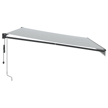 Luifel Uittrekbaar Stof En Aluminium En Wit 5 x 3 m Antraciet en zwart
