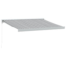 Luifel uittrekbaar 3x2,5 m stof en aluminium antraciet en wit
