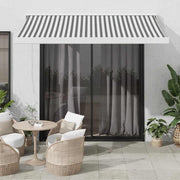 Retractable awning 3.5x2.5 m fabric and aluminum anthracite and white