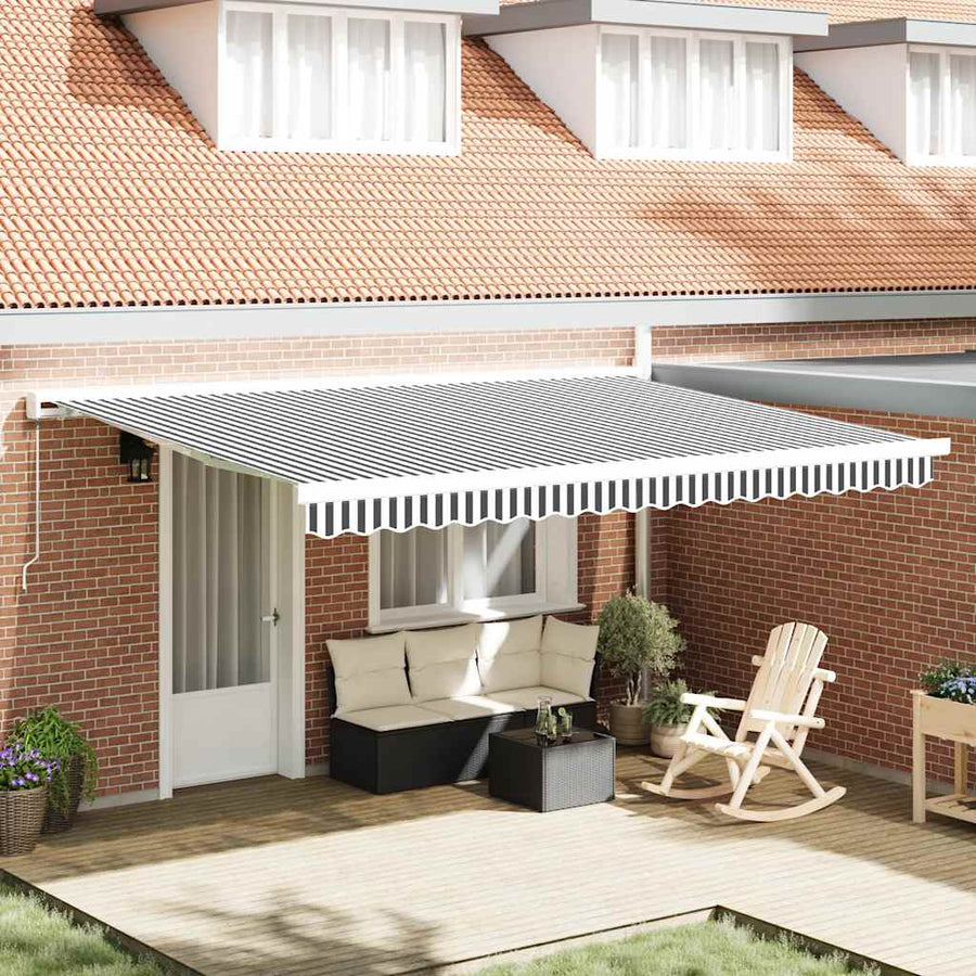 Luifel Uittrekbaar 4,5X3 M Stof En Aluminium 1