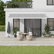 Luifel uittrekbaar 5x3 m antraciet wit aluminium frame