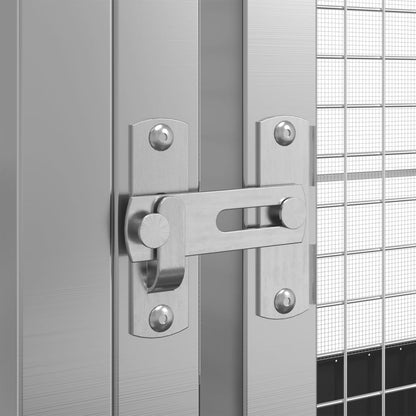 Volière met verlengstuk 1139x307x212 m staal zilverkleurig