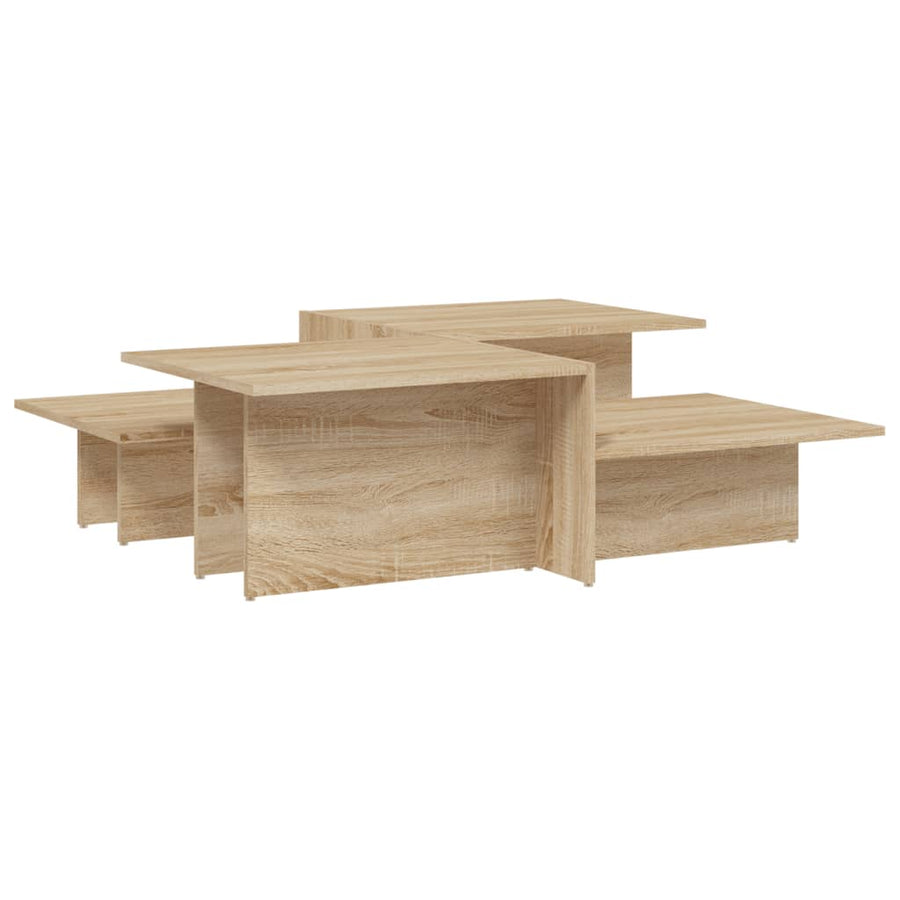 Salontafels Bewerkt Hout Kleurig Sonoma eiken