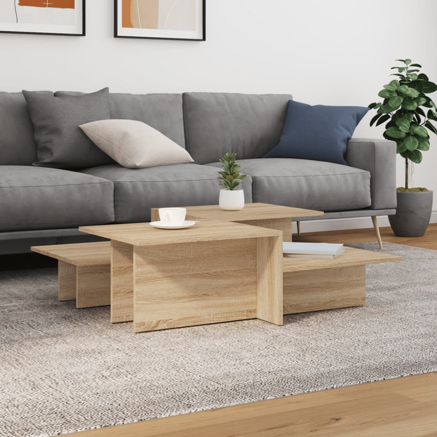Salontafels Bewerkt Hout Kleurig Sonoma eiken