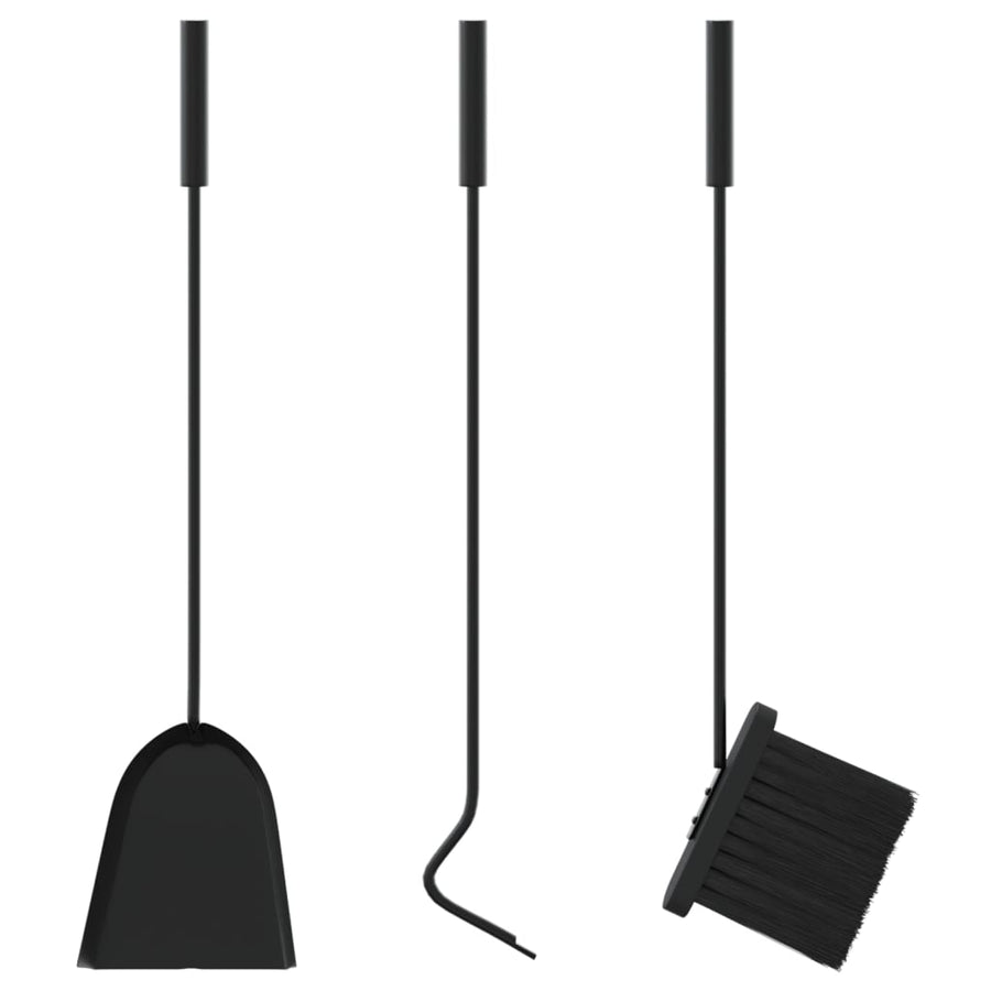 4-Delige Haardset 22X59 Cm Staal