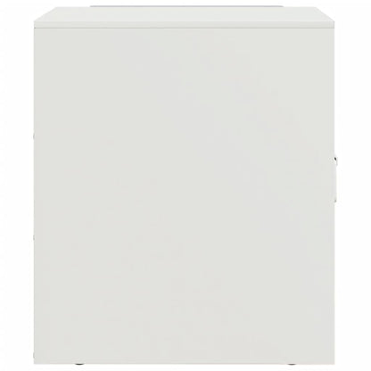 Nachtkastje 34,5x39x44 cm staal wit
