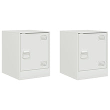 Nachtkastjes 2 st 34,5x39x44 cm staal wit