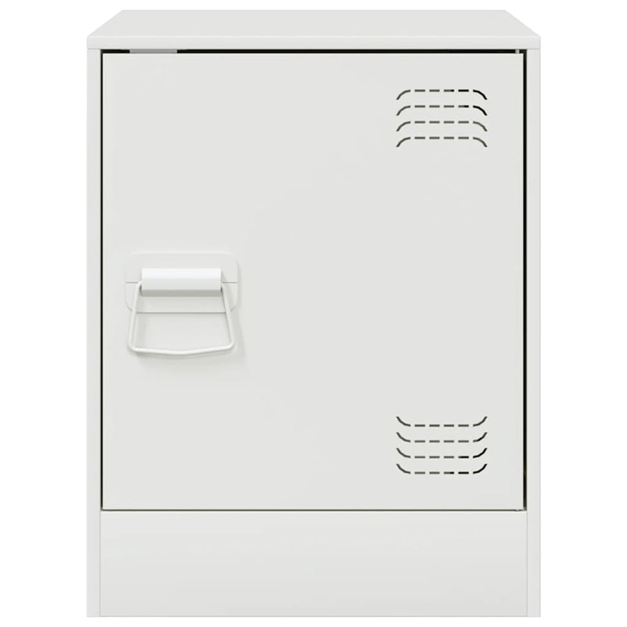 Nachtkastjes 2 st 34,5x39x44 cm staal wit