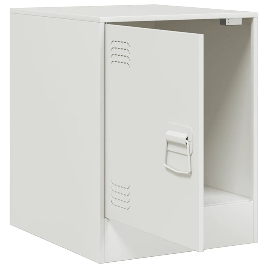 Nachtkastjes 2 st 34,5x39x44 cm staal wit