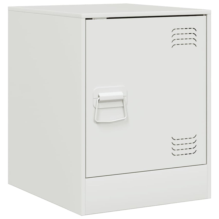 Nachtkastjes 2 st 34,5x39x44 cm staal wit