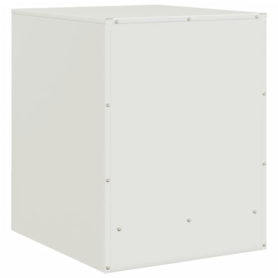 Nachtkastjes 2 st 34,5x39x44 cm staal wit