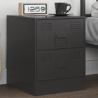 Nightstand 34.5x39x44 cm steel black
