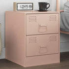 Nightstand 34.5x39x44 cm steel pink