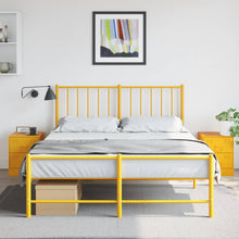 Nachtkastjes 2 st 34,5x39x44 cm staal geel