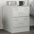 Nightstand 34.5x39x44 cm steel white
